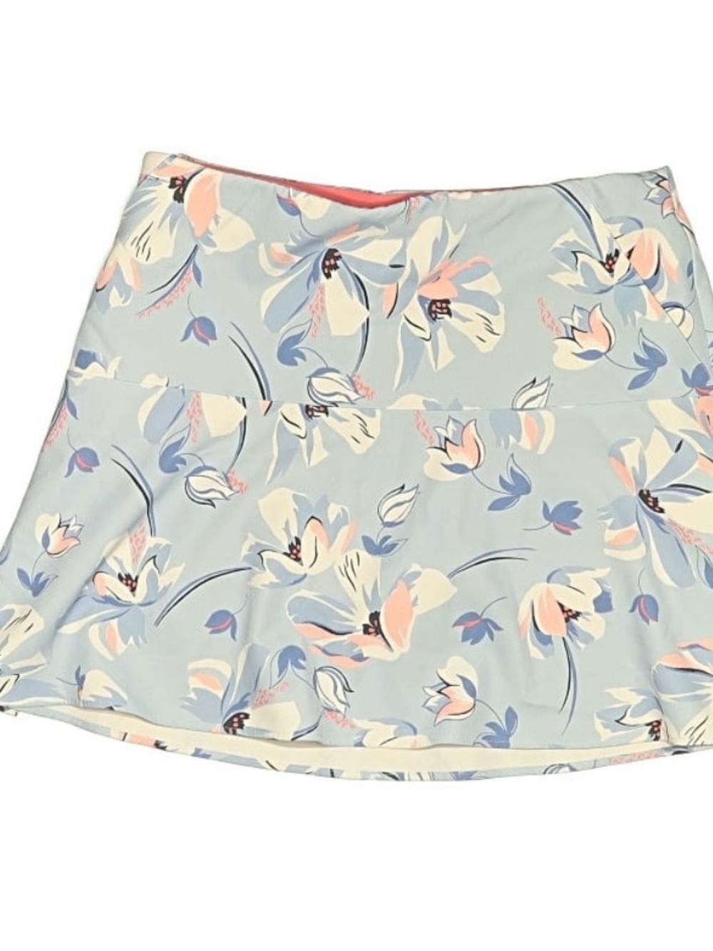 Pastel Floral Blue Skater Skirt - Women's